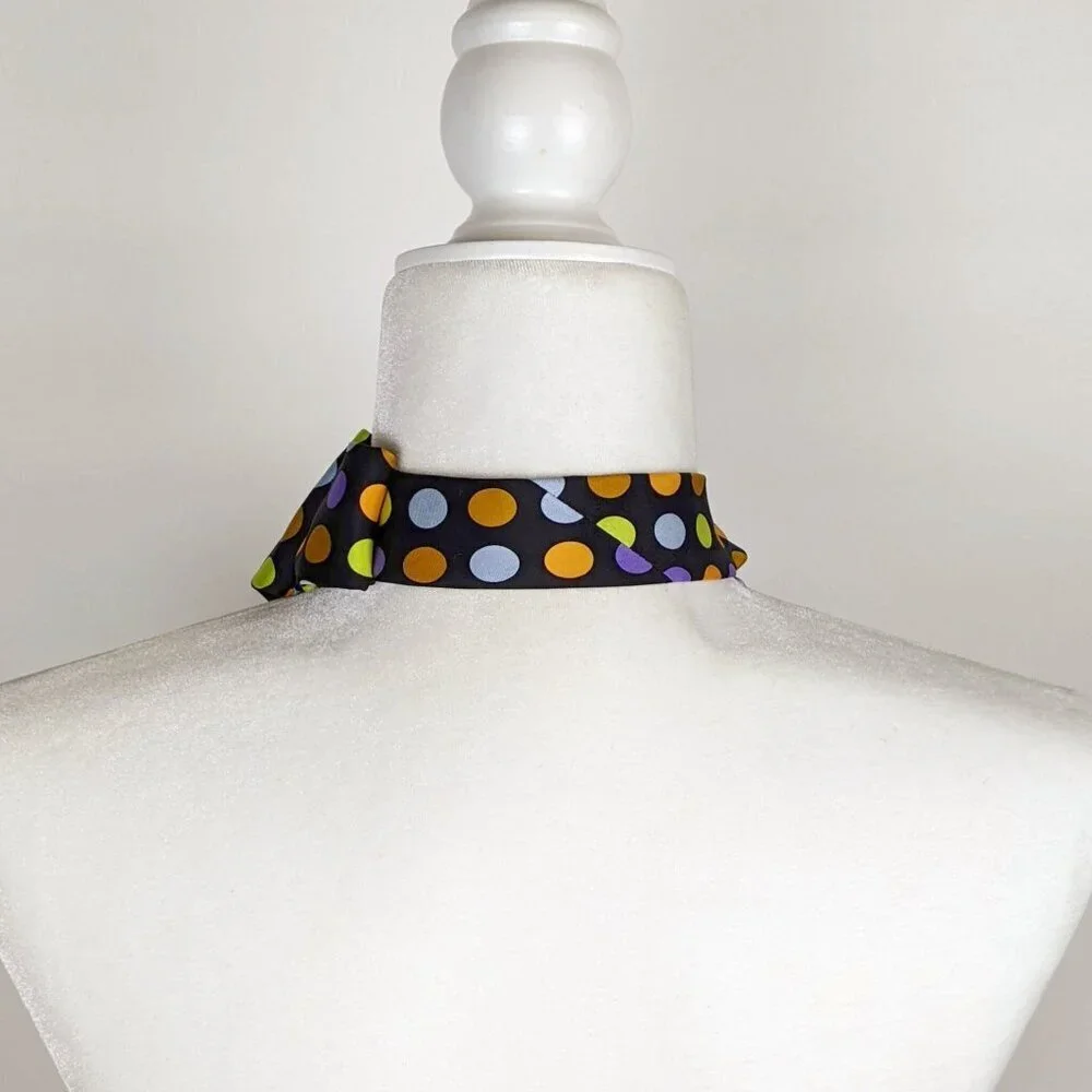 Ogsplosh Women's Ascot Scarf Polka Dots And Elvis